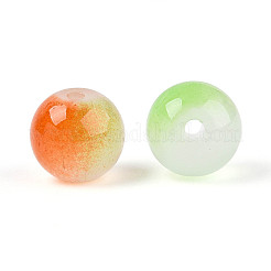 Perle di vetro di giada finta dipinte a spruzzo&nbsp;GLAA-L046-8mm-03C