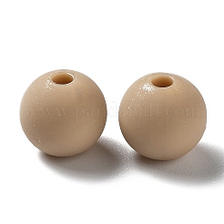 Bereift undurchsichtigen Acrylperlen&nbsp;OACR-P019-01B-01
