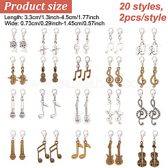 Decoración colgante de aleación con tema musical&nbsp;HJEW-AB00411