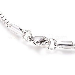 Pulseras de cadena veneciana/cadena de caja de acero inoxidable 304 resistentes al deslustre&nbsp;BJEW-G629-01P