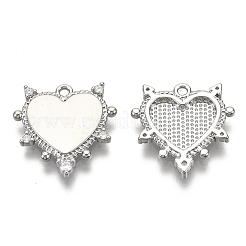 Pendentifs en laiton zircon cubique transparent&nbsp;KK-R136-060P-NF
