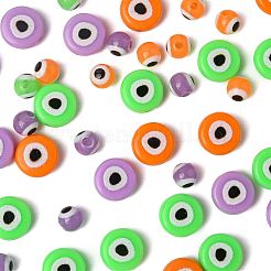 102 Stück 6 Farben undurchsichtig bedruckte Acrylperlen&nbsp;OACR-FS0002-36