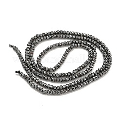 Brins de perles d'hématite non magnétiques synthétiques galvanisées&nbsp;G-C136-K01-03