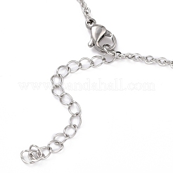 Colliers pendentifs en acier inoxydable 304 anti-ternissement&nbsp;NJEW-L458-080P