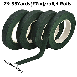 4 Rolle DIY-Blumenzuchtband aus gummibeschichtetem Eisen&nbsp;DIY-SP0006-11B