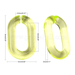 Transparentem Acryl Verknüpfung Ringe&nbsp;X-TACR-R147-02-M