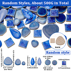 500 g 4 verschiedene runde Porzellan-Cabochons&nbsp;DIY-SP0007-69