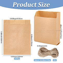 50 bolsa de papel rectangular para hornear&nbsp;CARB-SP0001-05C-02