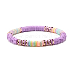 Ensemble de bracelets extensibles de perles heishi en argile polymère et hématite synthétique&nbsp;BJEW-JB07381