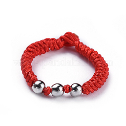 Nylonschnur geflochtene Ringe&nbsp;RJEW-JR00257