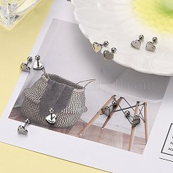 Anlaufgeschützte 201 Edelstahl Barbell Knorpel Ohrringe&nbsp;EJEW-R147-38
