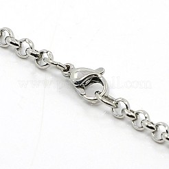Collana a catena rolo anti-ossidazione per uomo&nbsp;LS-NJEW-F027-14-3.5mm