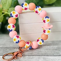 50 perlina rotonda con fiore in silicone ecologico per uso alimentare&nbsp;SIL-AN0001-03