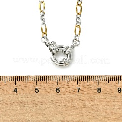 2 collier chaîne Figaro bicolore 3 mm en acier inoxydable 304 (2 couleurs)&nbsp;NJEW-JN06465