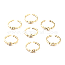 Anello solitario con zircone cubico trasparente&nbsp;RJEW-C018-17G