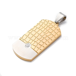 Pendentifs en acier inoxydable 304 micro pavés de zircones cubiques&nbsp;STAS-U043-23G