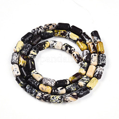 Brins de perles turquoise jaune naturel (jaspe)&nbsp;G-N346-01A-15
