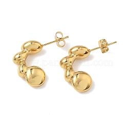 Orecchini a bottone in acciaio inossidabile 304 per donna&nbsp;EJEW-K333-37G