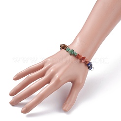 Stretch-Armband aus natürlichen und synthetischen gemischten Steinsplitterperlen&nbsp;BJEW-AL00003-20