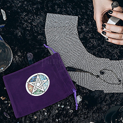 2 bolsa de terciopelo con cordón para guardar joyas con estampado de estrellas&nbsp;WICR-CN0001-03