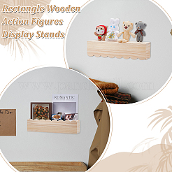 Rechteckige Präsentationsständer für Actionfiguren aus Holz&nbsp;AJEW-WH0460-089
