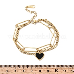 Mehrreihige Armbänder aus 304 Edelstahl&nbsp;BJEW-K237-22G