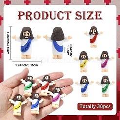 30 stücke 5 farben ostern pvc kunststoff jesus display dekoration&nbsp;DJEW-YW0001-10