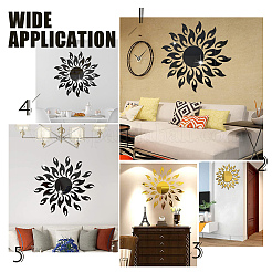 Sonnenblumen Acrylspiegel Wandaufkleber&nbsp;DIY-WH0167-49B