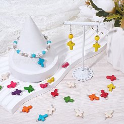 100 pendentif turquoise synthétique teint.&nbsp;PALLOY-SC00031