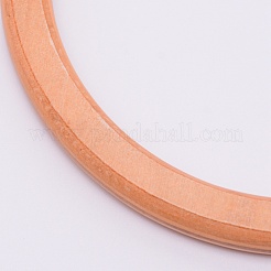 Asa de monedero plana de madera de forma redonda&nbsp;AJEW-WH0188-18B
