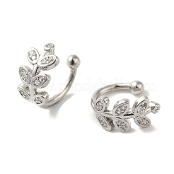 Aretes de latón chapado en rack con micro pavé de circonitas cúbicas&nbsp;EJEW-R162-46P