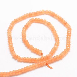 Teñido natural Malasia jade rondelle cuentas hebras&nbsp;X-G-E316-2x4mm-01