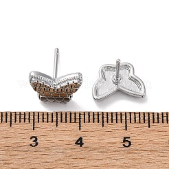 Clous d'oreilles en laiton&nbsp;EJEW-D288-08P