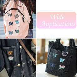 10 Stück 10 Stile schwarze Legierungsbroschen&nbsp;JEWB-CJ0001-36