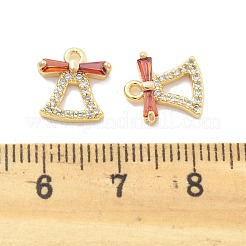 Pendentifs avec zircon cubiques à micro-pavés en laiton&nbsp;KK-B134-37G