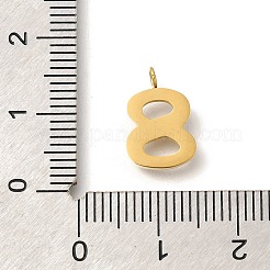 Pendentifs en acier inoxydable 304 avec micro-pavé de zircone cubique et placage ionique (IP)&nbsp;STAS-H228-01G-08