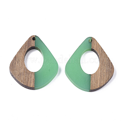 Pendentifs en bois de résine et de noyer&nbsp;RESI-S358-06F