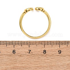 Anneaux de manchette en laiton micro pave zircone cubique&nbsp;RJEW-D349-02B-G