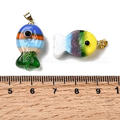 Colgantes artesanales de lampwork&nbsp;LAMP-A007-01G-05-05