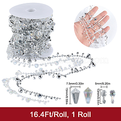 1 Rolle Kunststoff-Perlenbesatz mit Rauten&nbsp;OCOR-SP0001-12A
