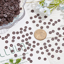 10 brin de perles rondes plates en argile polymère faites à la main&nbsp;CLAY-PH0001-44F