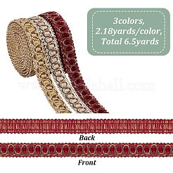 6 m 3 Farben geflochtenes Spitzenband aus Polyester&nbsp;OCOR-AR0001-79