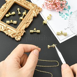 8 pièces 4 styles support placage laiton pavé cubique zircone pendentifs&nbsp;KK-CJ0003-67