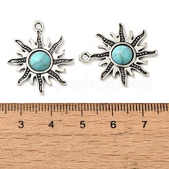 Anhänger aus tibetischem Pavé-Legierung mit Türkisimitat&nbsp;X-FIND-NH0001-01AS