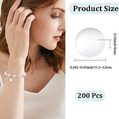 200 pz cabochon in vetro trasparentepcs&nbsp;GGLA-BBC0001-06