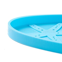 Moules en silicone de décoration de pendentif ovale de thème de plage&nbsp;DIY-M039-12