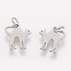 Pendentifs chaton en acier inoxydable 201 anti-ternissement&nbsp;STAS-S105-T465S