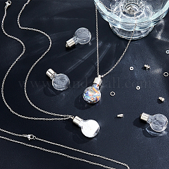 DIY-Sets zur Herstellung von Halskettenanhängern aus Edelstahl 304 und Glasflaschen&nbsp;DIY-HS0001-59C