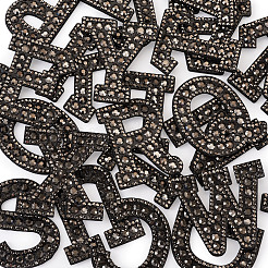 Toppe con strass in resina alfabeto&nbsp;DIY-TAC0005-45H