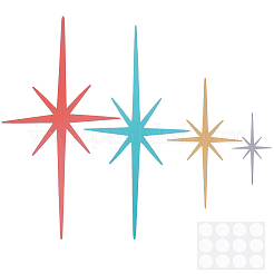 4 stücke 4 arten eisen wand aufkleber&nbsp;HJEW-WH20003-63B